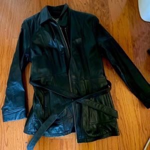 Wilson’s leather jacket XL jacket belted black